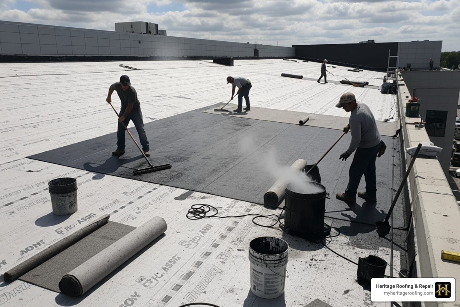 built up roofing installation