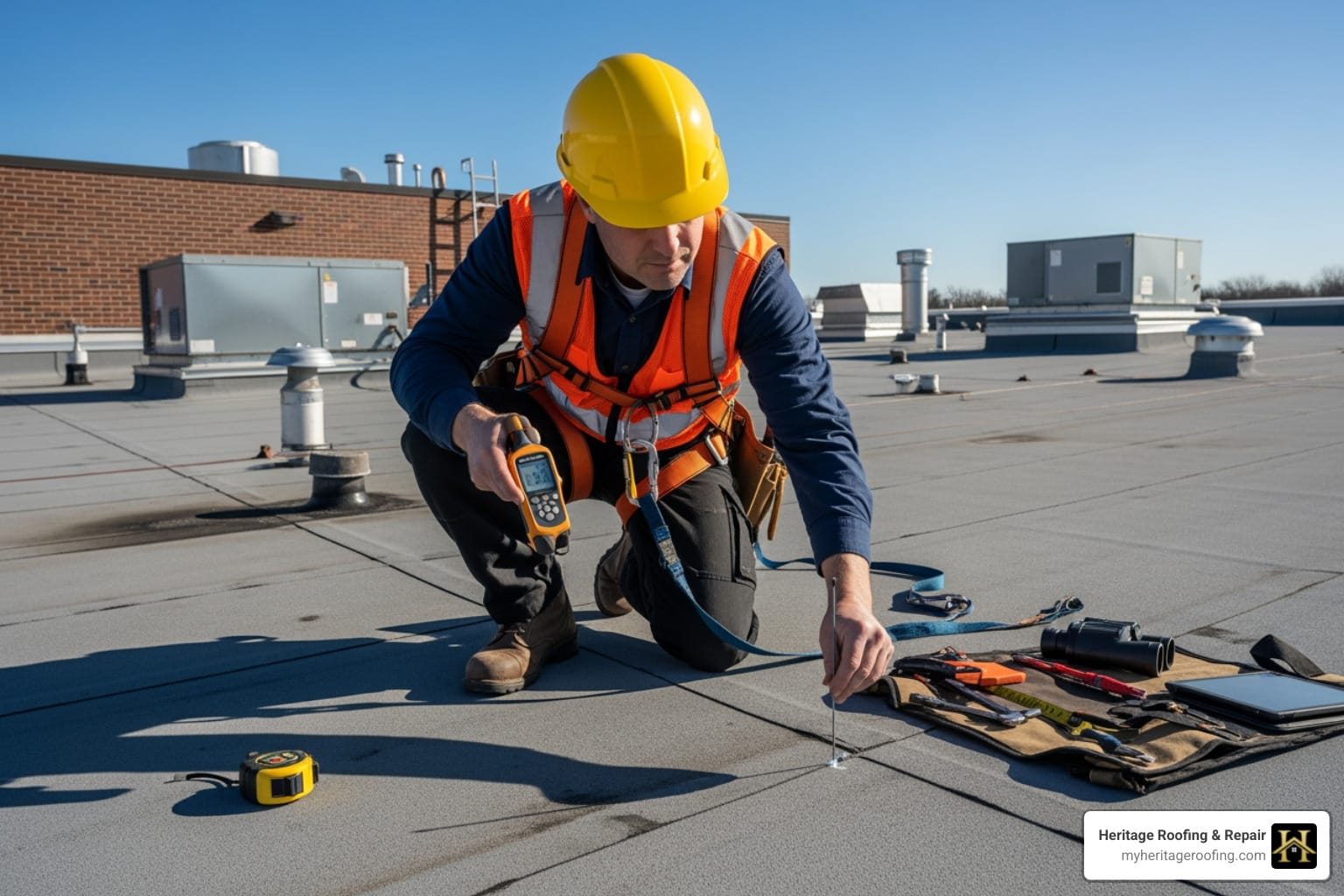Commercial roof inspection