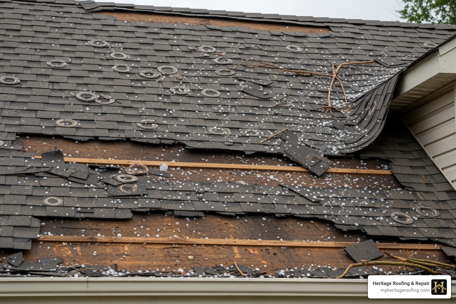 how much roof damage for insurance claim